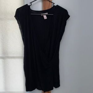 Black V Neck Nursing Top